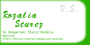 rozalia sturcz business card
